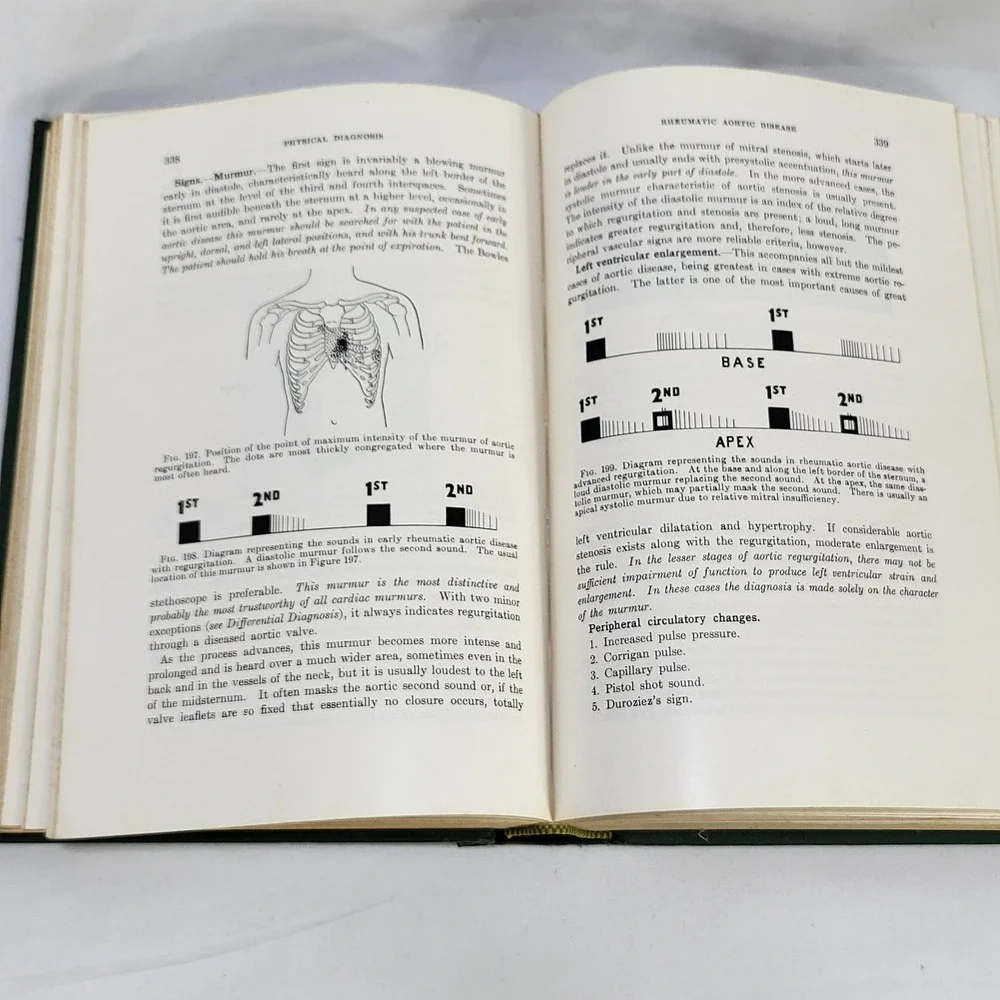 Physical Diagnosis Cabot & Adams 13th Ed 1942 Medical Textbook Williams Wilkins